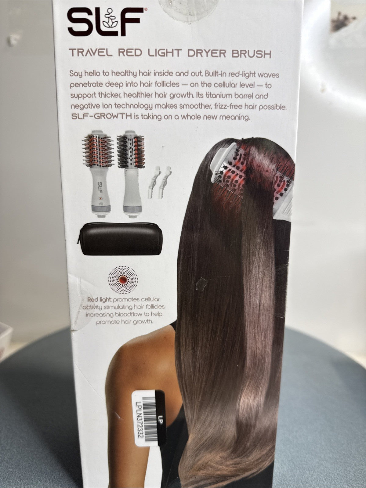 Red Light Therapy Travel Hair Brush Dryer - Skin & Hair Care Device