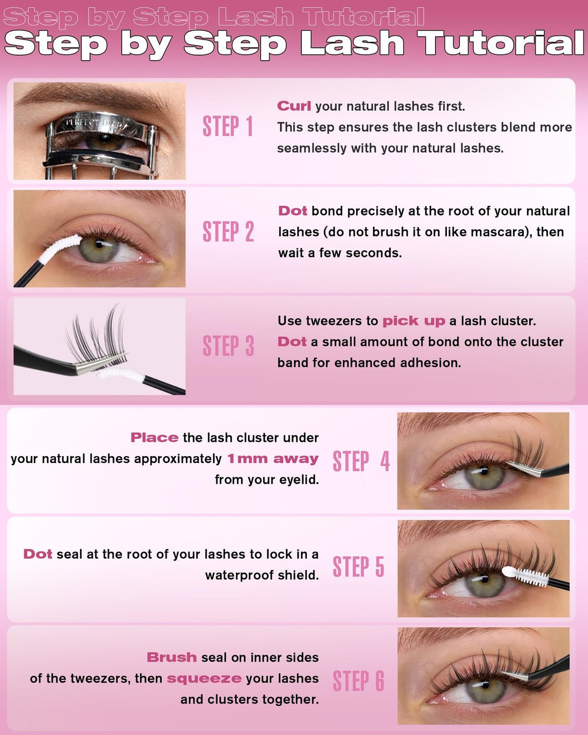 Anime Style Lash Clusters - Wet Look Fairy Wispy False Eyelashes 120 Pcs
