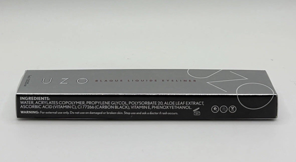 Waterproof Satin Black Liquid Eyeliner Pen - Fine Tip, 1ml, Long-Lasting