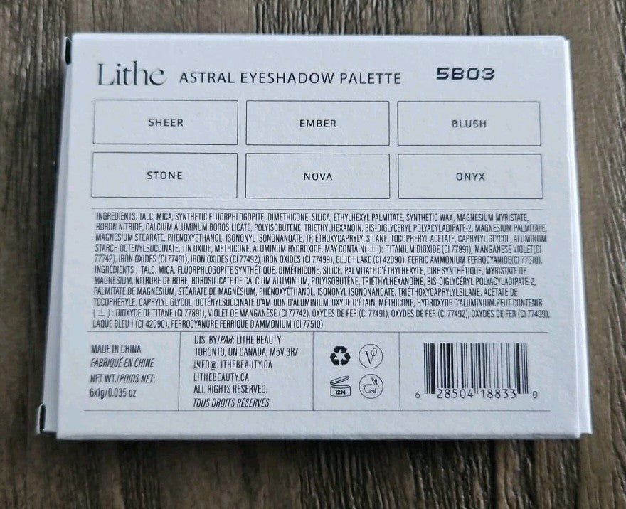Eyeshadow Palette with 6 Colors - Neutral & Shimmer Shades for Makeup Artistry