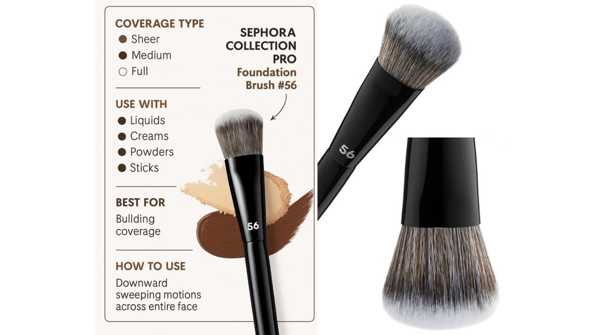 Sephora PRO Foundation Brush #56 - Flawless Airbrush Makeup Tool