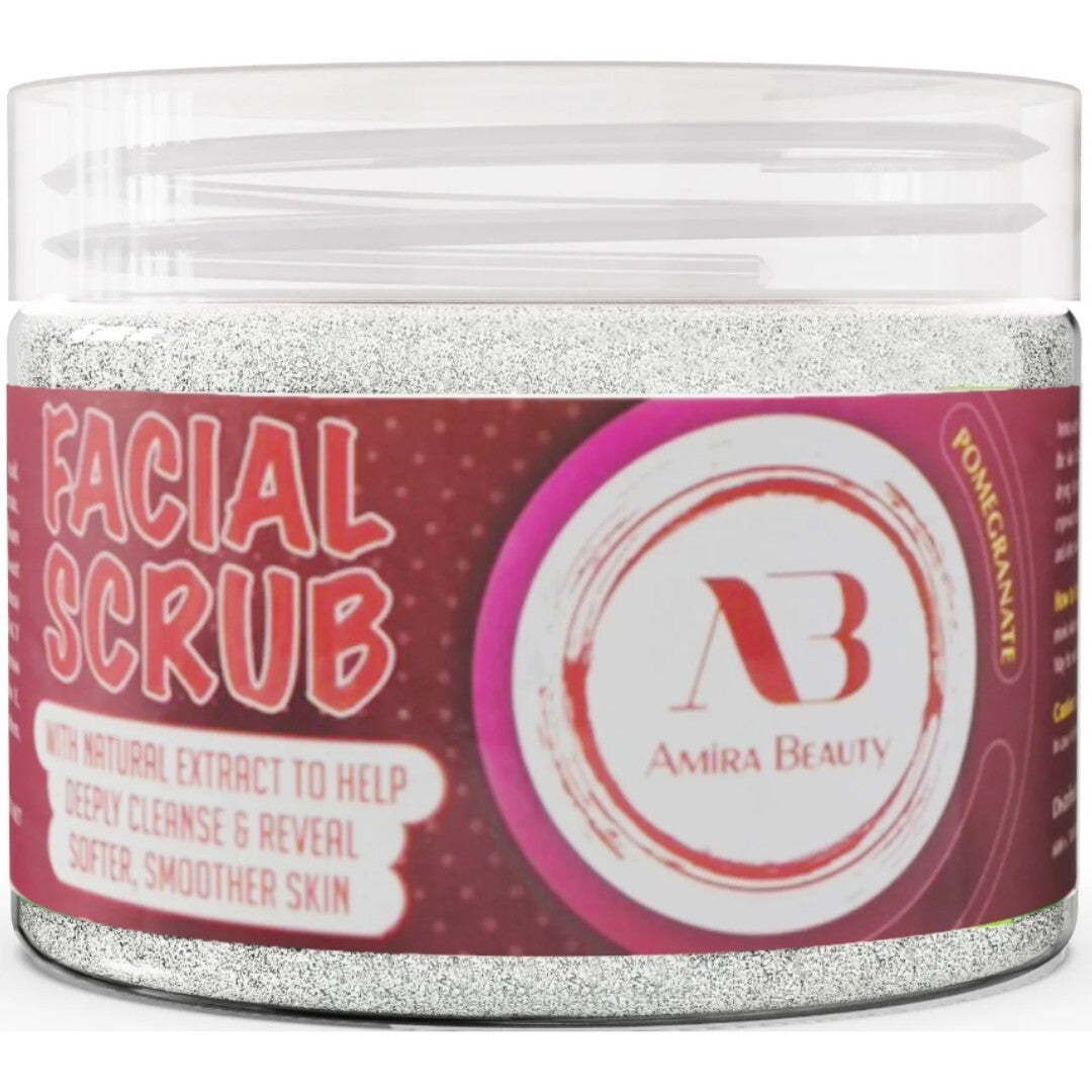 Amira Beauty Pomegranate Facial Scrub Clarifying Exfoliator Deep