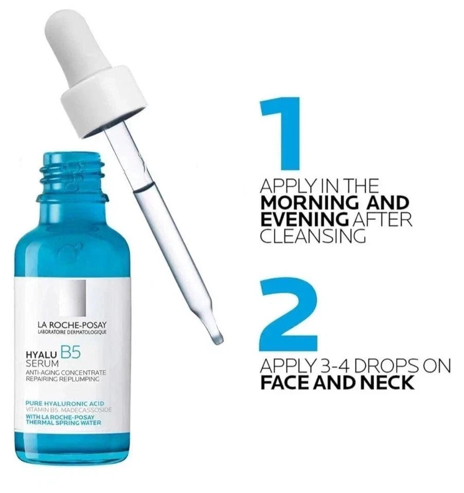 La Roche-Posay Hyalu B5 Anti-Wrinkle Serum Pack of 2 - Hydrating & Smoothing Face Treatment