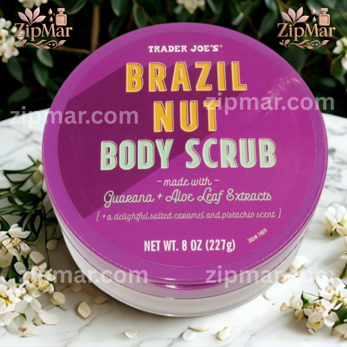 Trader Joes Brazil Nut Body Scrub 8.0floz Guarana Aloe Salted Caramel