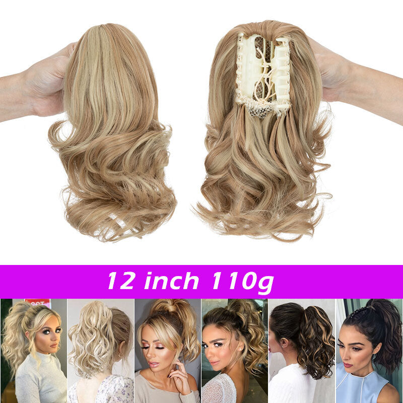 26-Inch Real Human Hair Ponytail Extension with Claw Clip - Thick Hairpiece