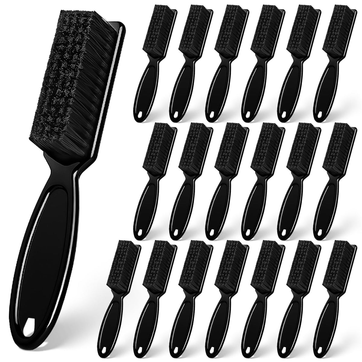 Barber Clipper Cleaning Brushes Set - 20 Plastic Handle Nylon Brushes for Hair & Beard Care