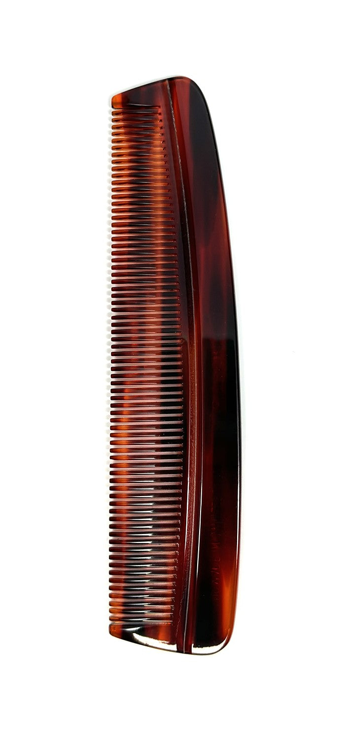 European Handmade Tortoise Shell Comb 5 Inch Brown Cellulose Acetate
