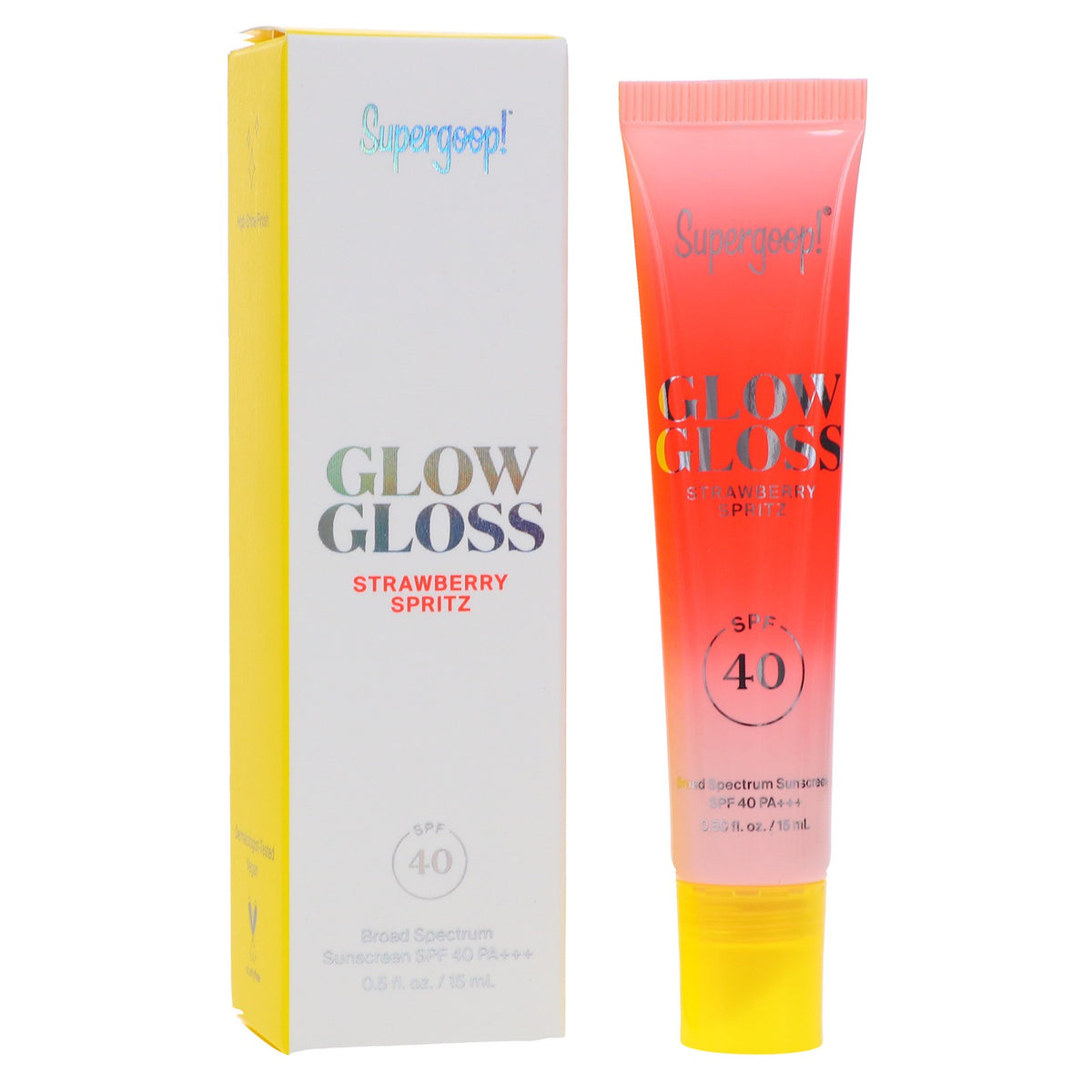 Supergoop! Glow Gloss Strawberry SPF 40 Lip Gloss 0.15 oz - Hydrating Sun Protection