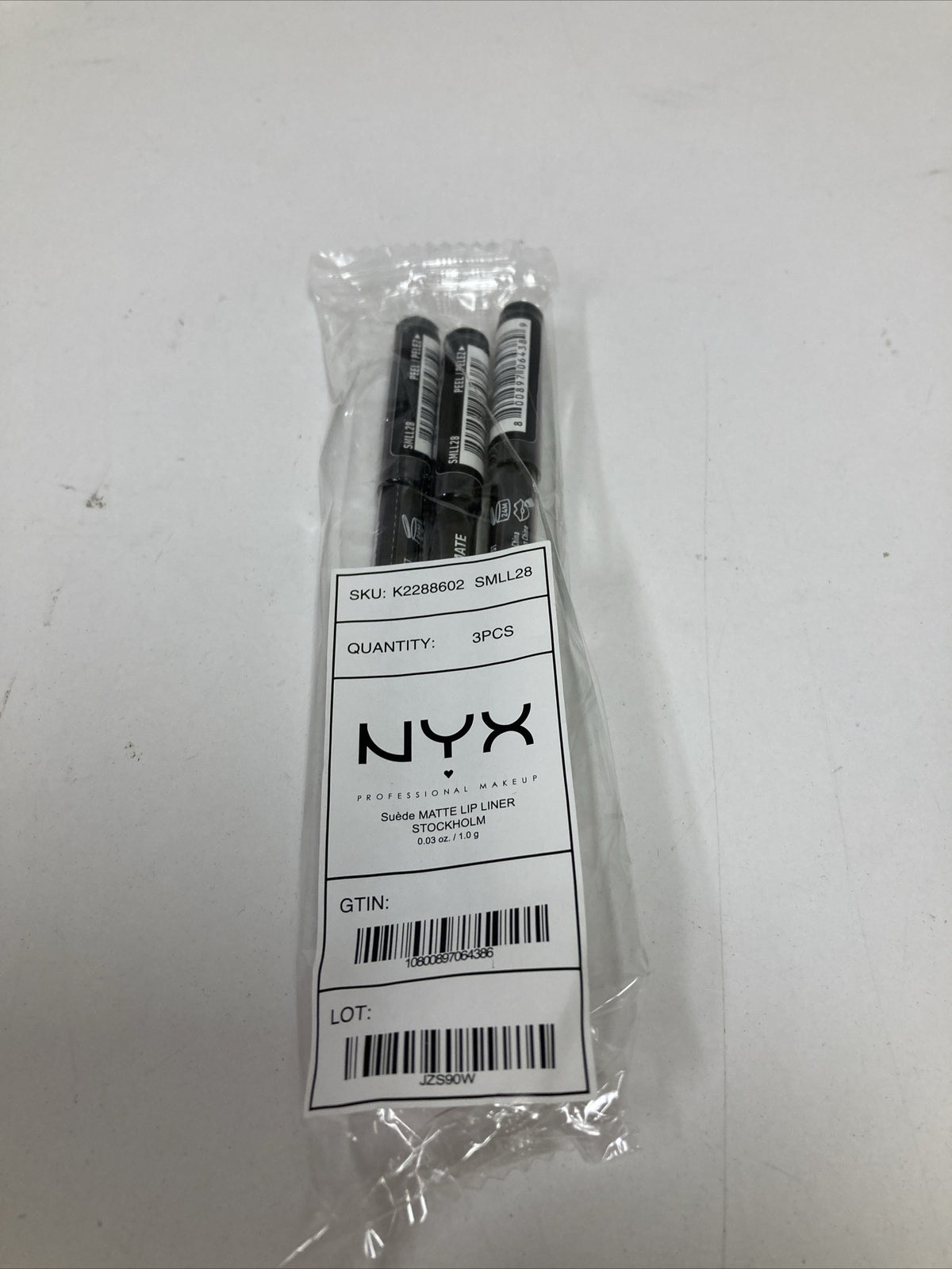 NYX Suede Matte Lip Liner Set - Stockholm 3 Pack, Long-Lasting Lip Definition