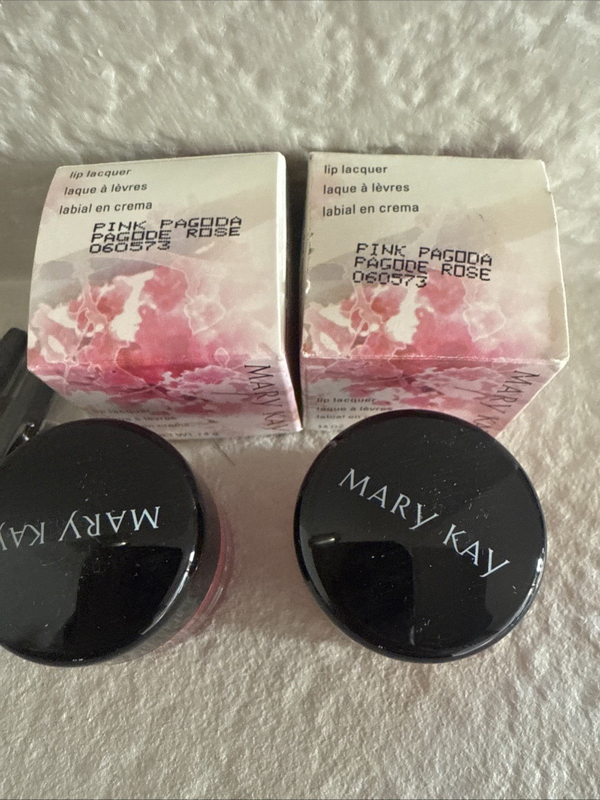 Mary Kay Lip Lacquer Pink Pagoda 2 Pack with Lip Brush - Lip Makeup Set