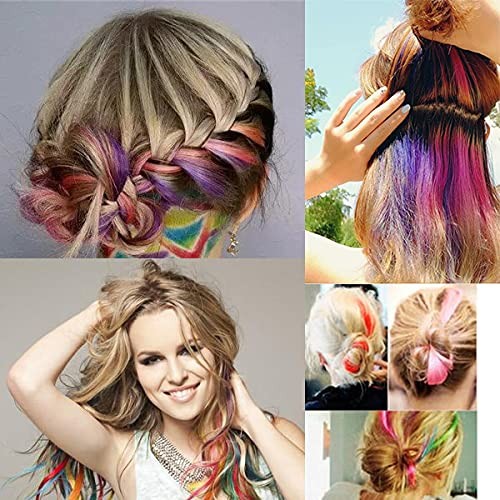 Multicolor Clip-In Hair Extensions - Straight, Hot Pink