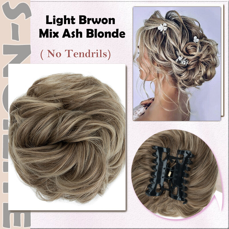 X-Large Thick Curly Claw Chignon Messy Bun Hair Extension Clips - All Colors