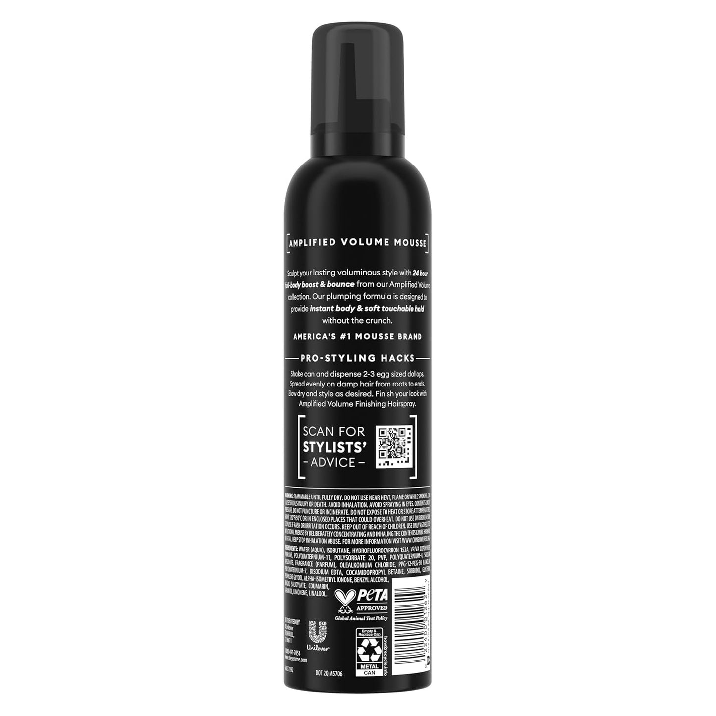 Volumizing Hair Mousse for Soft Hold - 10.5 Fl Oz, Cruelty-Free