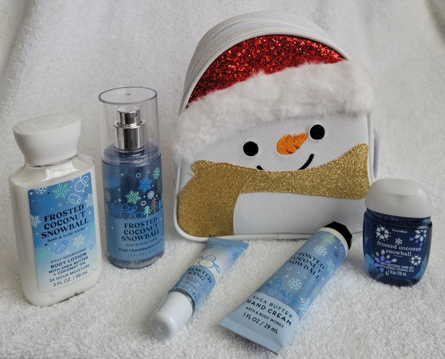 Bath & Body Works Snowman Case Travel Set with 5-Piece Fragrance Gift
