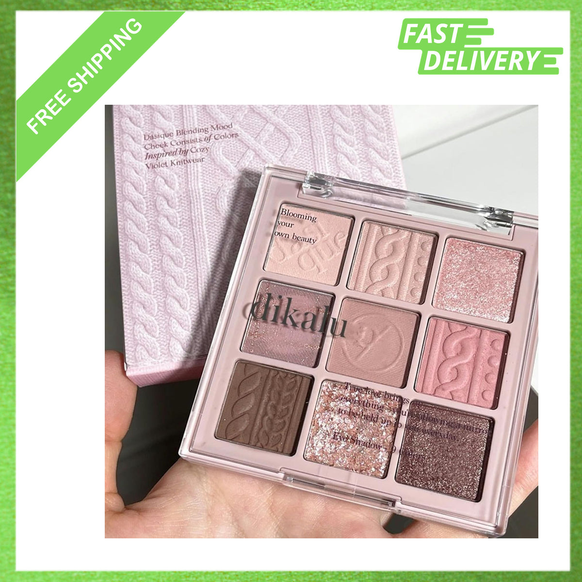 9-Color Matte Glitter Shimmer Eyeshadow Palette for Versatile Eye Looks