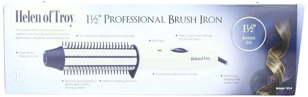 Barrel Curly Hair Brush Iron 1514 1Pack Smoothing High & Low Heat