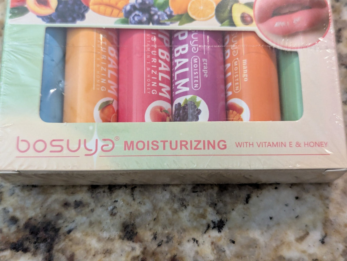 Moisturizing Lip Balm Set with Vitamin E & Honey - 6 Pack