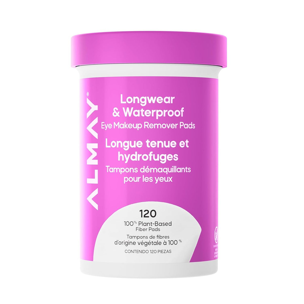 Biodegradable Waterproof & Longwear Eye Makeup Remover Pads - 120 Count