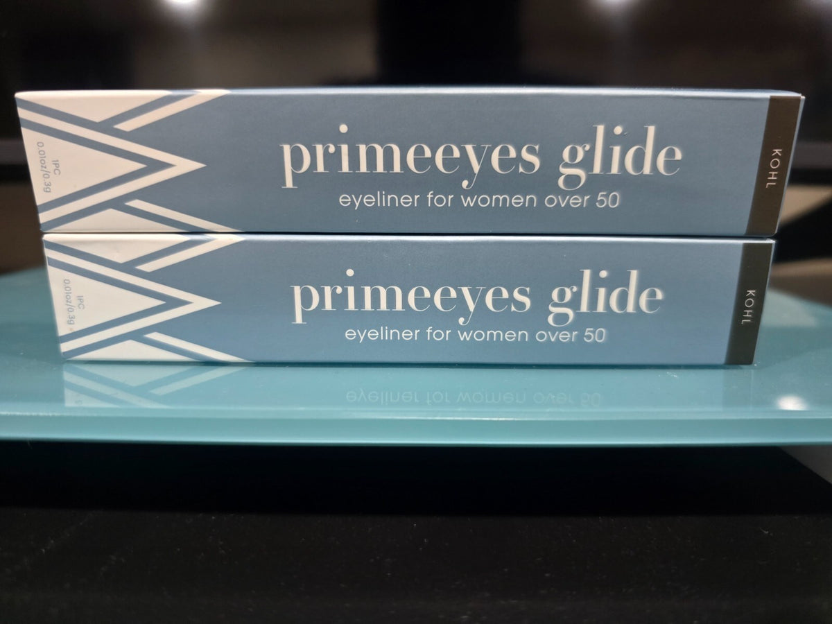 Eyeliner for Women Over 50 - Primeeyes Glide Kohl 2-Pack, Fast Shipping