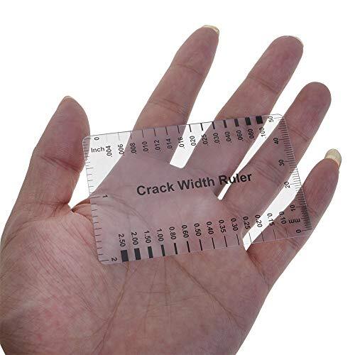 Plastic Concrete Crack Width Ruler - 10 Pack, Clear A & B, Credit Card Size
