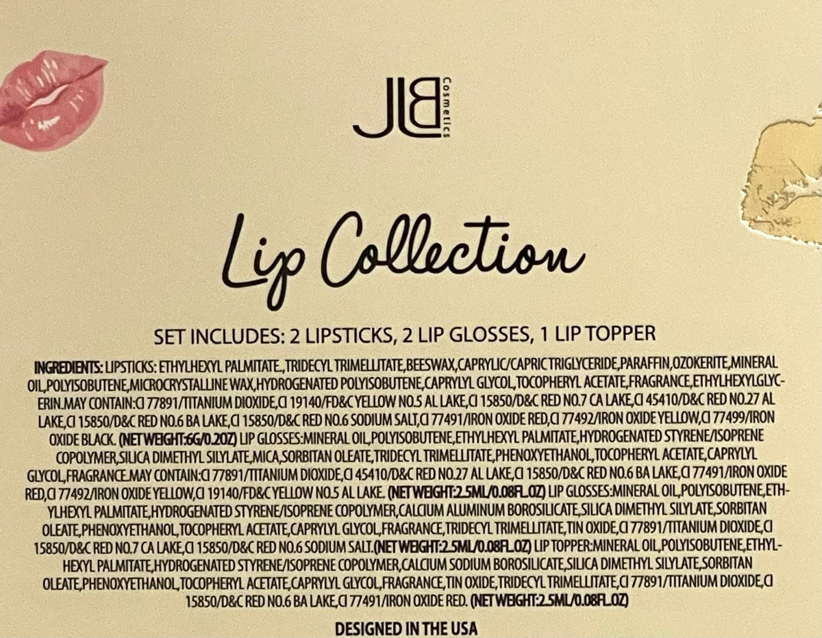 Lip Collection Set with Lipsticks Glosses & Topper - 5 Pieces