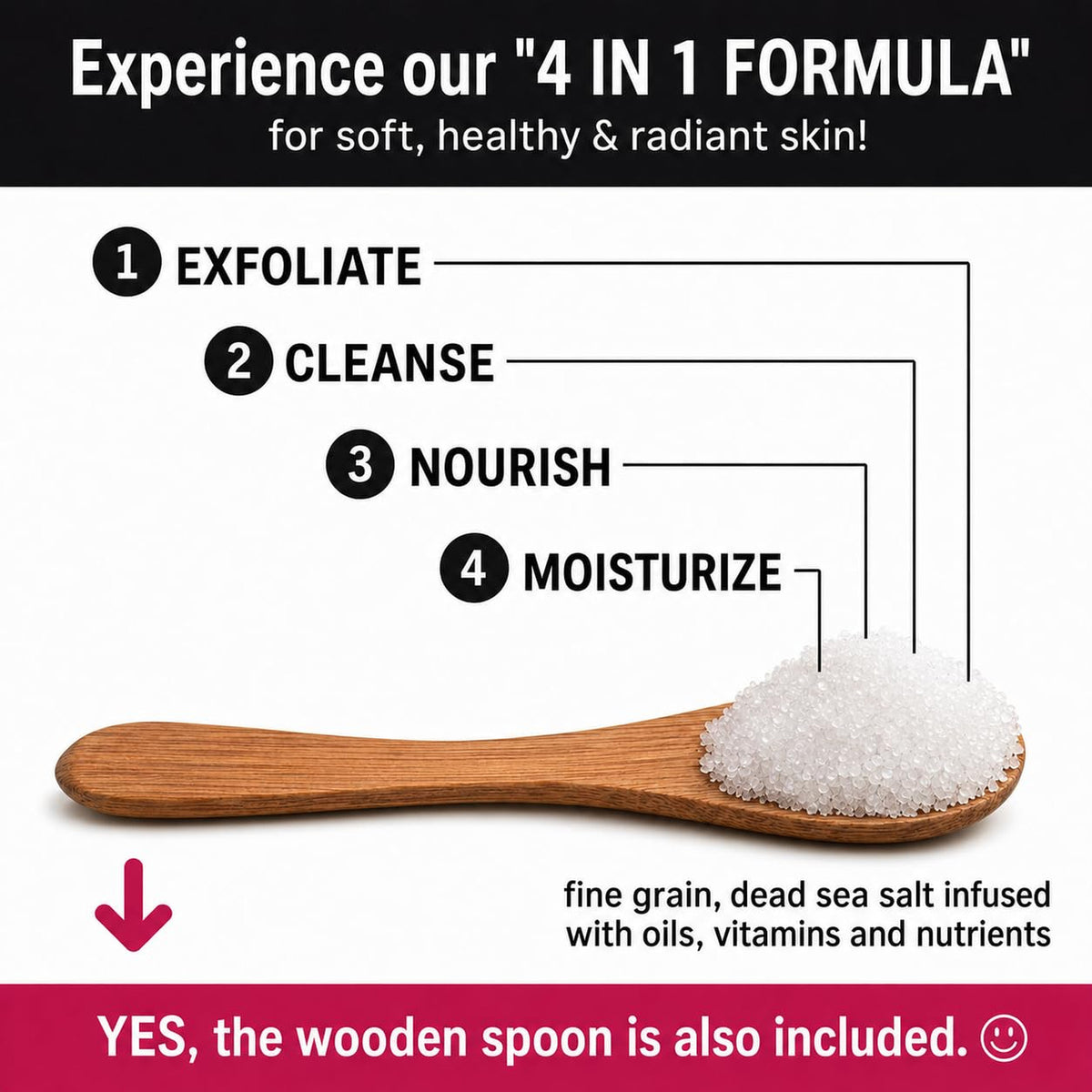 Exfoliating Body Scrub Unscented Large 16oz Dead Sea Salt Sensitive