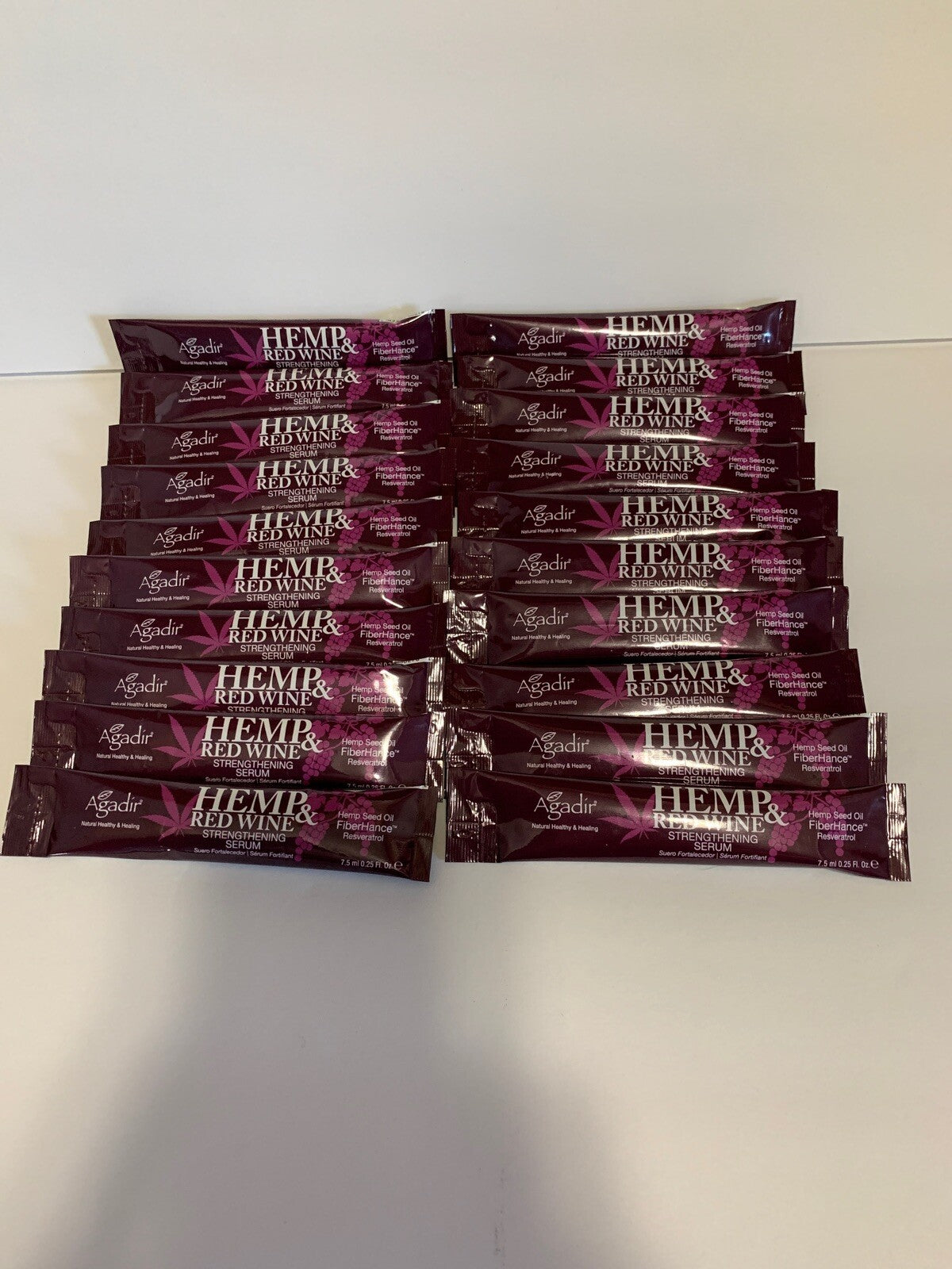 Travel Size Hemp & Red Wine Strengthening Serum Sample Packs - 20 pcs