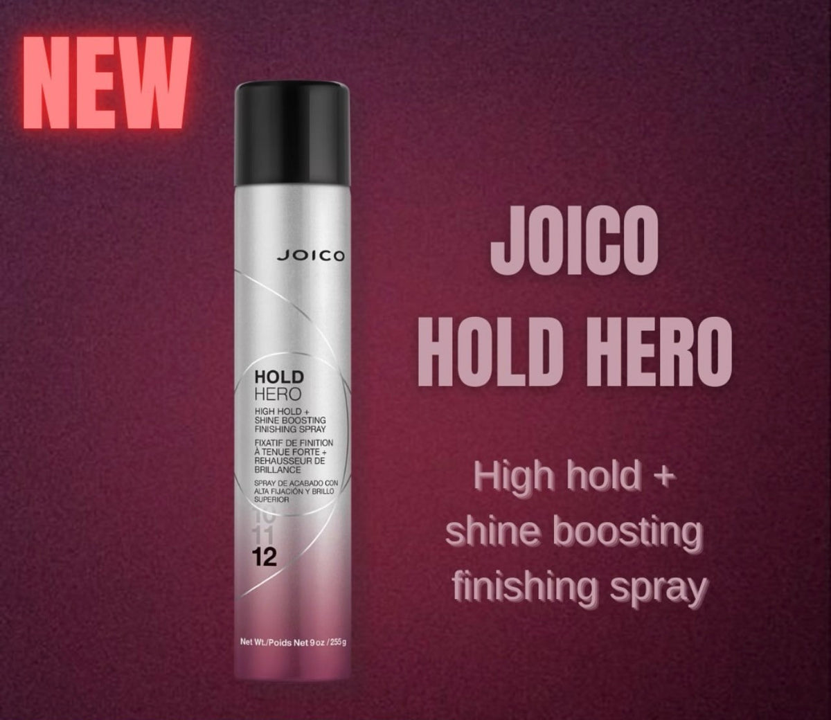 Joico Hold Hero High-Hold Shine Boosting Hairspray 9 oz - UV & Heat Safe