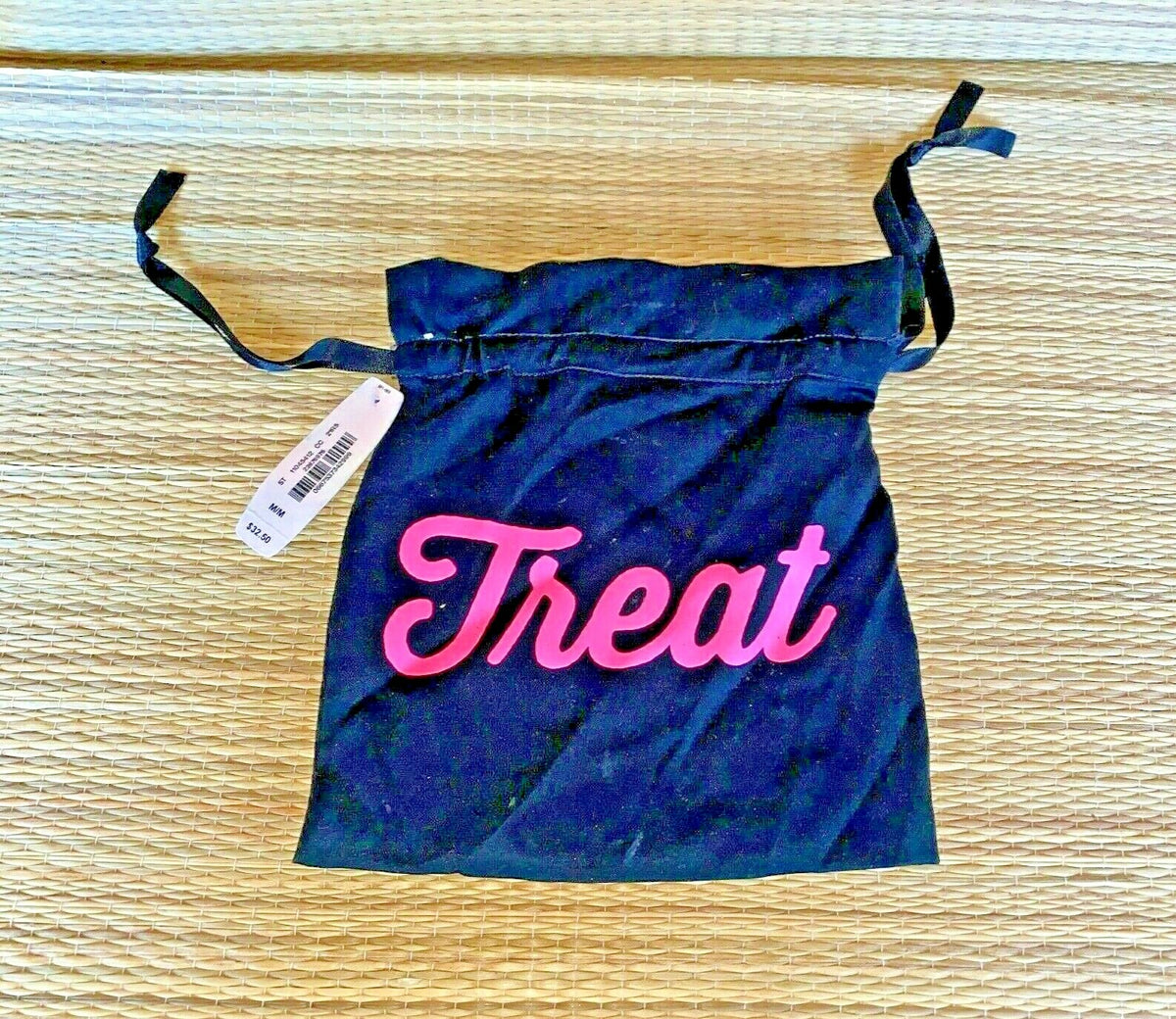Victoria's Secret Trick or Treat Gift Bags - Black Drawstring Halloween Bags, 5x6 Inches, Pack of 35