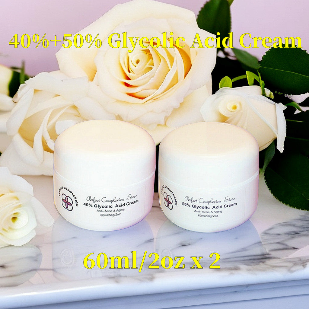Glycolic Acid Face Cream for Acne and Scar Treatment - 10-70% Strength, 0.4oz
