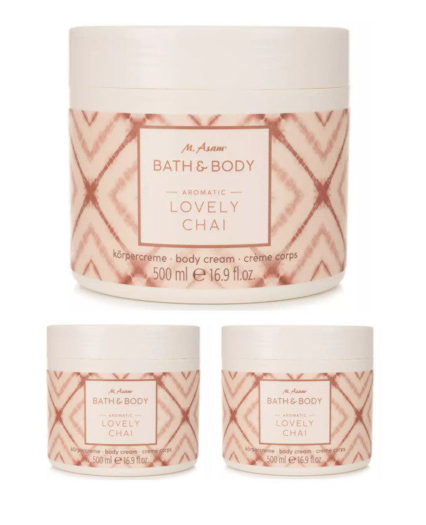 M. Asam Bath and Body Lovely Chai Cream 16 oz 3 Pack