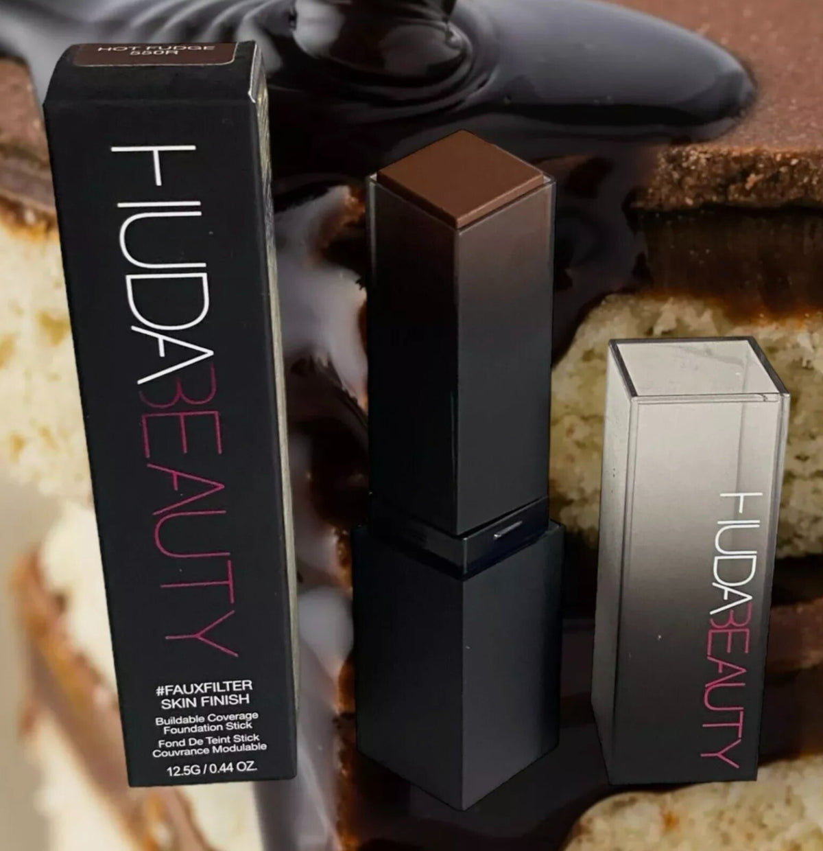 Huda Beauty Fauxfilter Skin Finish Foundation Stick Hot Fudge 550R - Full Size