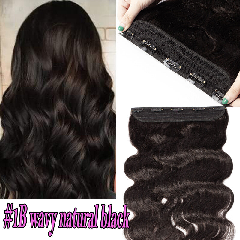Clip-In Human Hair Extensions Thick & Full Head - Straight or Wavy
