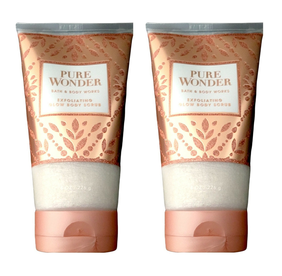 Lot of 2 Bath & Body Works PURE WONDER Exfoliating Glow Scrub 8 oz New