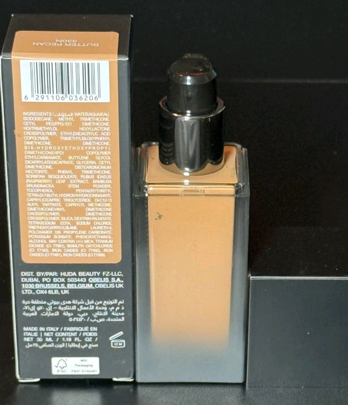 Huda Beauty FauxFilter Luminous Matte Liquid Foundation Butter Pecan 330N