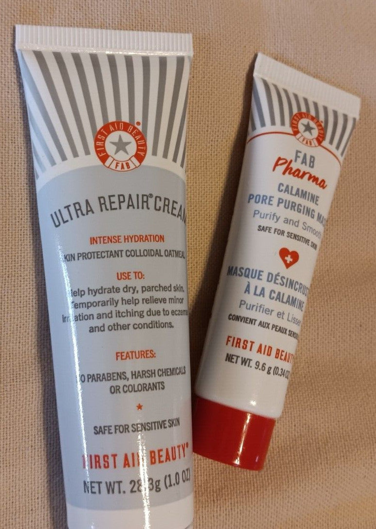 First Aid Beauty Pore Purging Mask & Ultra Repair Cream Travel Set - 1oz & 0.34oz