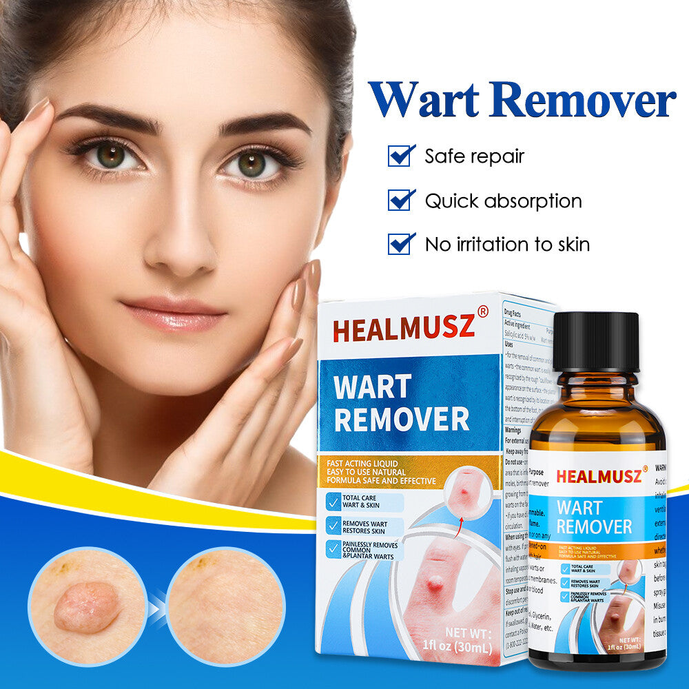 Wart Remover Liquid for Plantar & Body Warts - Fast Acting Herbal Formula