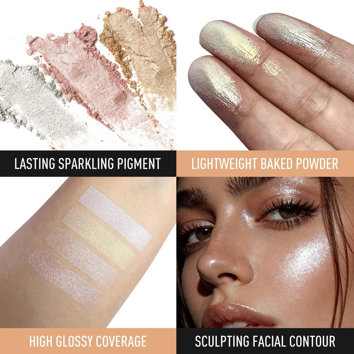 Highlighter Makeup Powder Pearl White 1 Ounce – Multiuse Radiant Glow