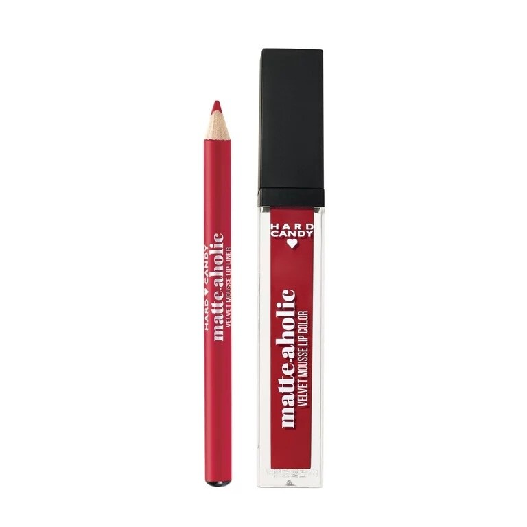 Hard Candy Matte-Aholic Velvet Mousse Lip Color & Lip Liner Set - Tulip 1521