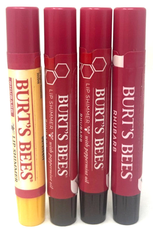Lip Shimmer with Peppermint Oil - Rhubarb, 4 Pack