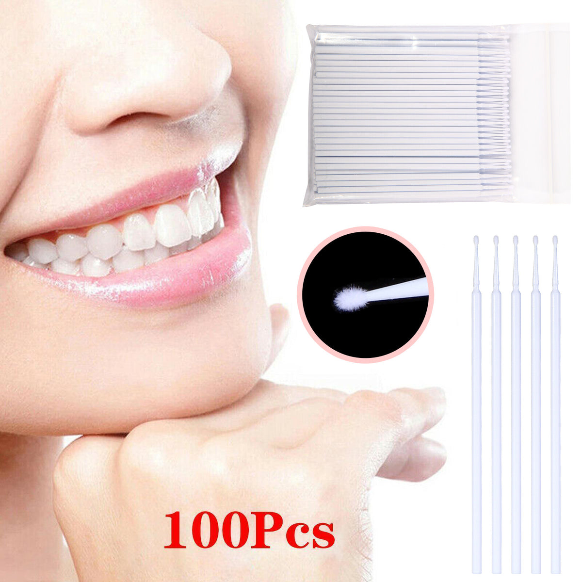 Disposable Dental Micro Brush Applicators 400Pcs Microbrush Tips for Dental & Cosmetic Use