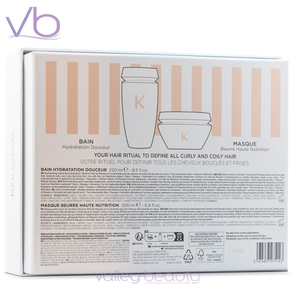 KERASTASE Curl Manifesto Spring Gift Box Set | Shampoo + Mask for