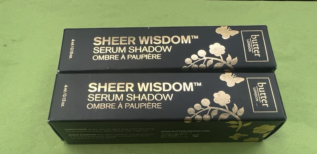 Lot of 2 Butter London Sheer Wisdom Serum Eye Shadows Maplewood - NIB