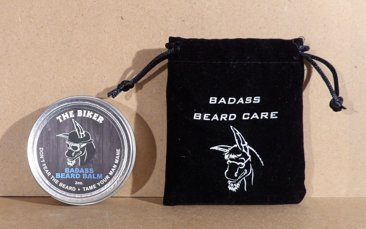 Beard Balm The Biker 2oz - Musky Peppermint Scent, Grooming & Styling