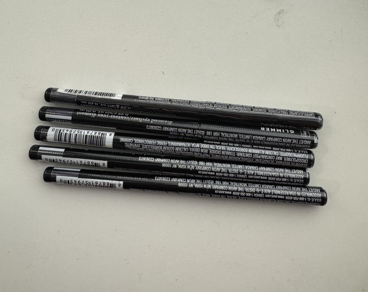 Set of 5 Purple Rain Diamond Eyeliner Pencils - Long-lasting Makeup