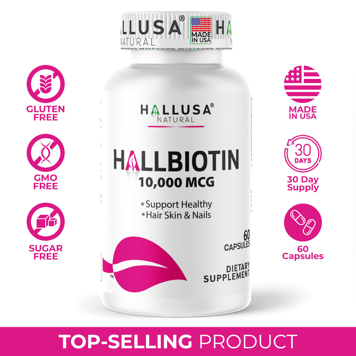Hydrolyzed Collagen Liquid 16 oz with Biotin 10,000 mcg - 3 Pack