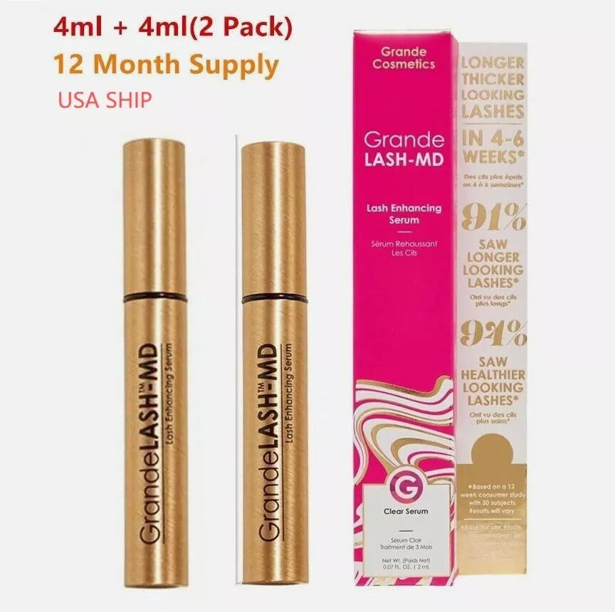 Grande Lash Enhancing Serum 4ML - 6 Month Supply, Newest Formula