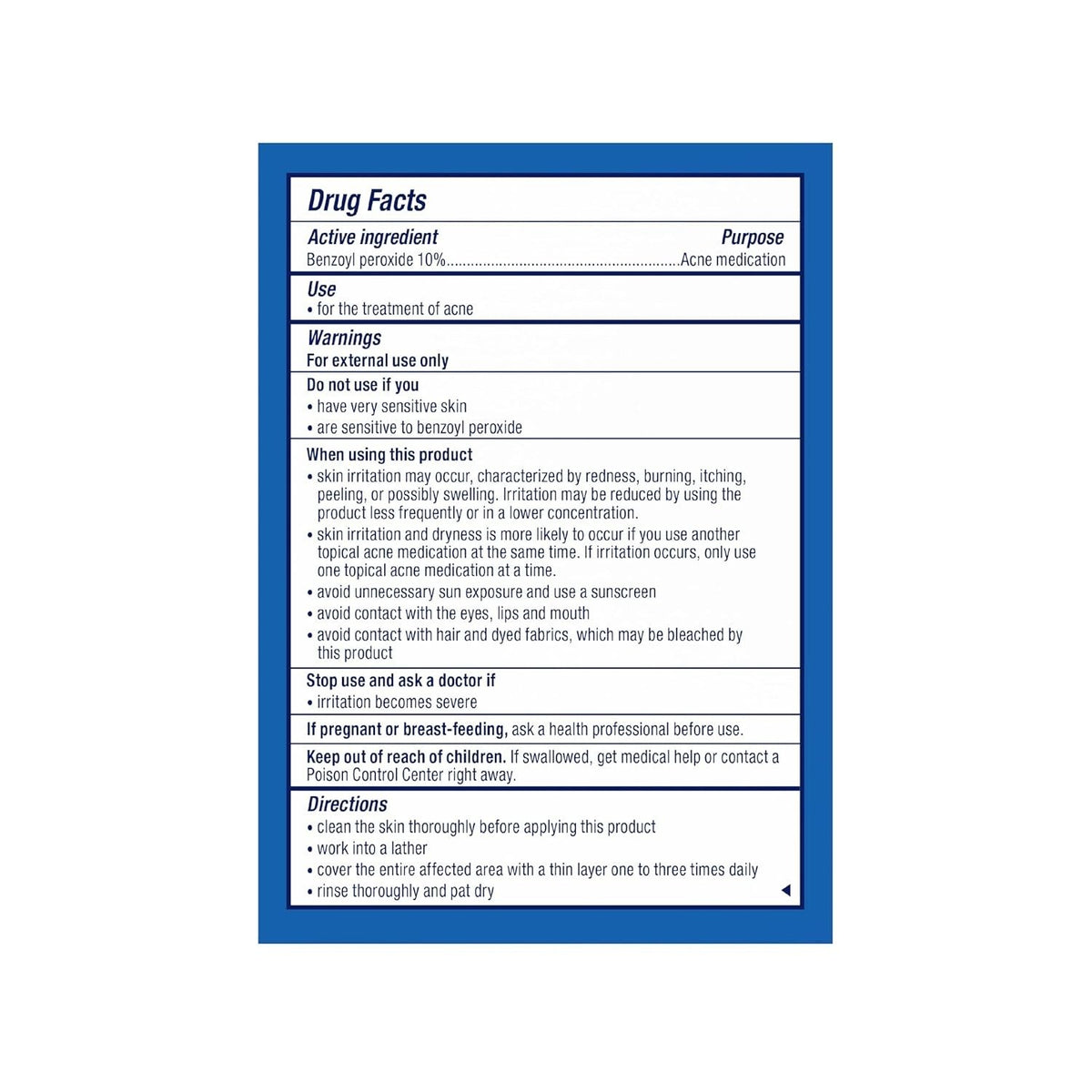 Acne Treatment Bar Soap with 10% Benzoyl Peroxide - Deep Cleansing, Oil Control