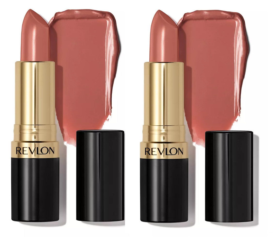 Revlon Super Lustrous Lipstick 2-Pack - Vibrant Lip Color with Vitamin E & Avocado Oil