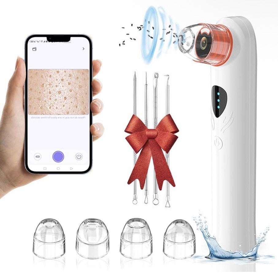 Blackhead Remover Vacuum with HD Camera & App, Rechargeable, 4 Probes